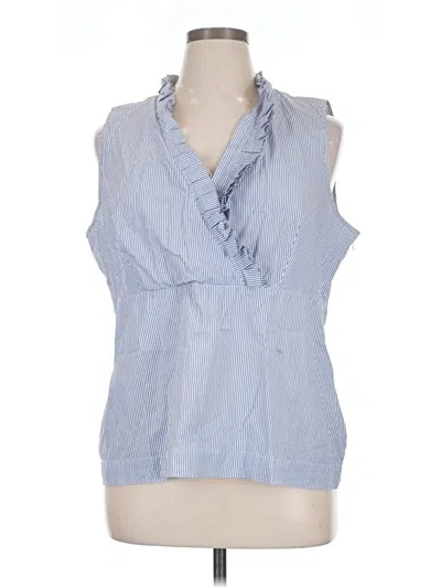Pre-owned Talbots Outlet Sleeveless Blouse In Blue