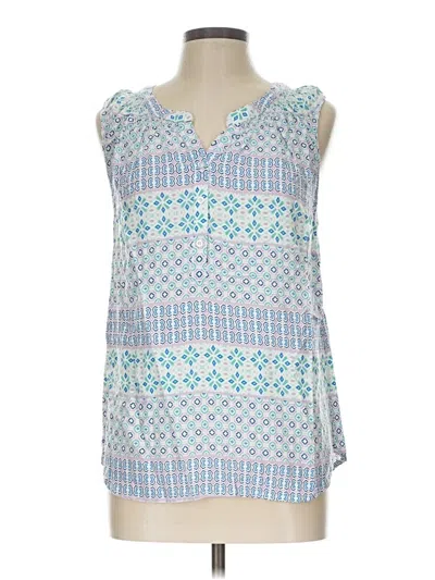 Pre-owned Talbots Outlet Sleeveless Blouse In Blue