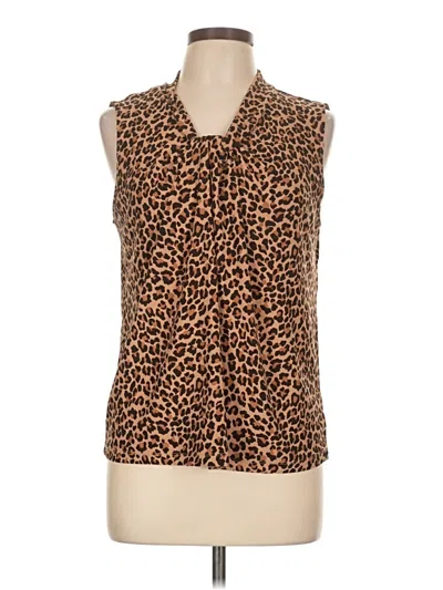 Pre-owned Talbots Outlet Sleeveless Blouse In Brown