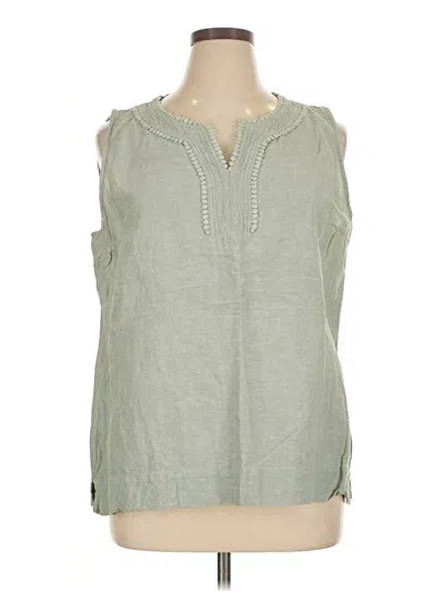 Pre-owned Talbots Outlet Sleeveless Blouse In Green