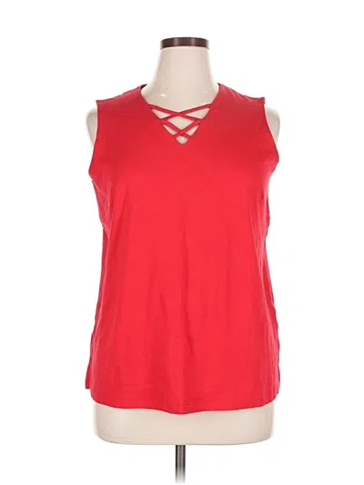 Pre-owned Talbots Outlet Sleeveless Blouse In Red