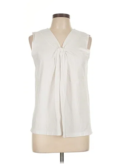 Pre-owned Talbots Outlet Sleeveless Blouse In White