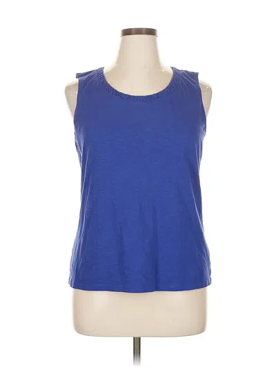 Pre-owned Talbots Outlet Sleeveless T-shirt In Blue