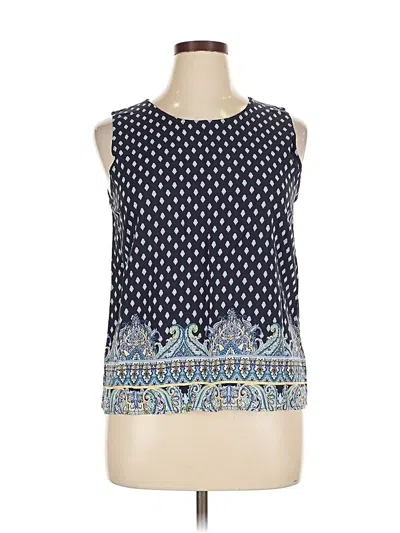 Pre-owned Talbots Outlet Sleeveless T-shirt In Blue