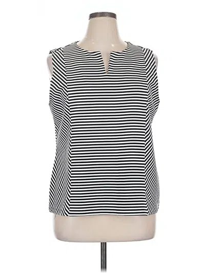 Pre-owned Talbots Outlet Sleeveless Top Black Keyhole Neckline Tops