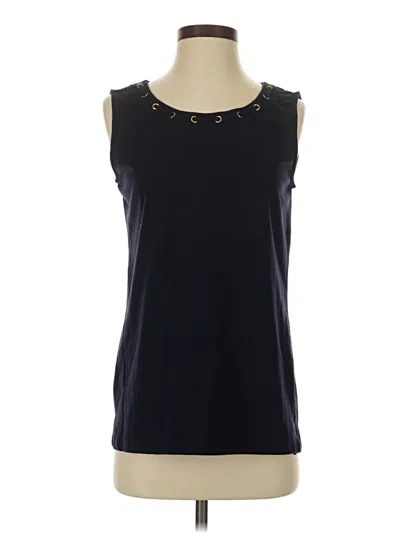 Pre-owned Talbots Outlet Sleeveless Top Black Scoop Neck Tops
