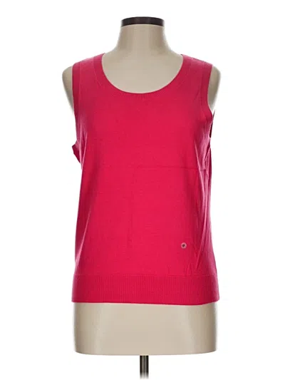 Pre-owned Talbots Outlet Sleeveless Top Red Scoop Neck Tops