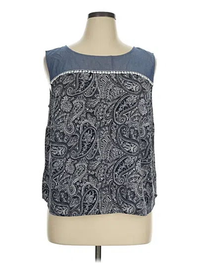 Pre-owned Talbots Outlet Sleeveless T-shirt In Blue