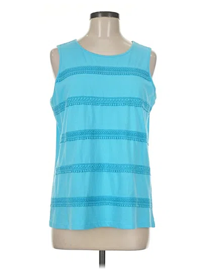 Pre-owned Talbots Outlet Sleeveless T-shirt In Blue