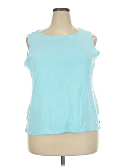 Pre-owned Talbots Outlet Sleeveless T-shirt In Blue