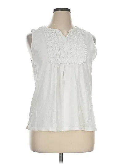 Pre-owned Talbots Outlet Sleeveless T-shirt In Ivory
