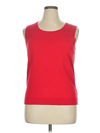Pre-owned Talbots Outlet Sleeveless T-shirt In Red