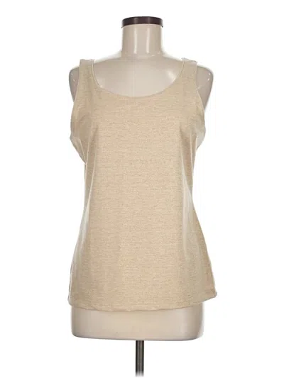 Pre-owned Talbots Outlet Sleeveless T-shirt In Tan