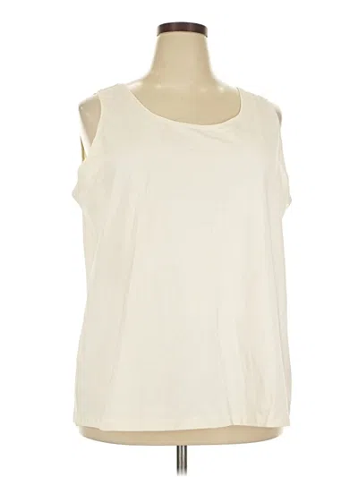 Pre-owned Talbots Outlet Sleeveless T-shirt In White