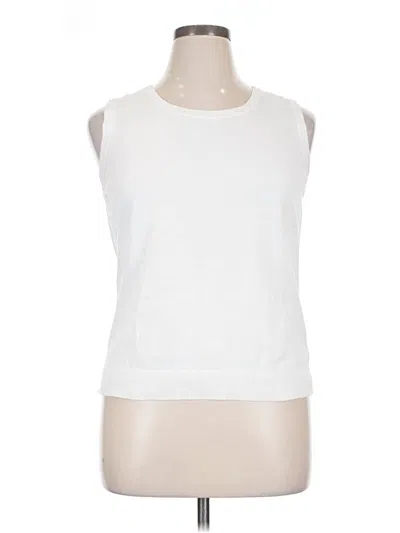 Pre-owned Talbots Outlet Sleeveless T-shirt In White