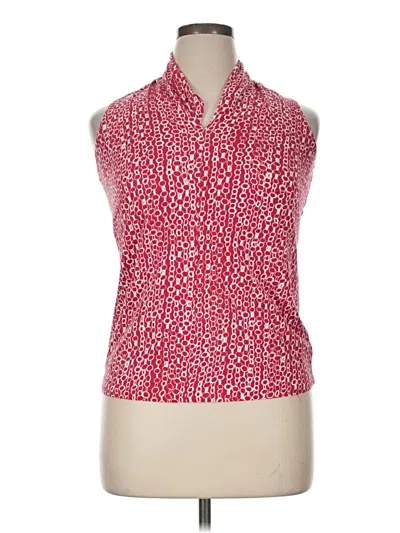 Pre-owned Talbots Outlet Tank Top Red Collared Neckline Tops