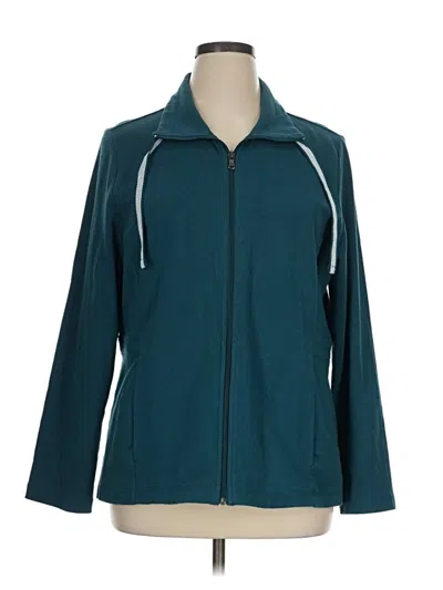 Pre-owned Talbots Outlet Track Jacket In Teal