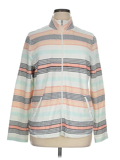 Pre-owned Talbots Outlet Track Jacket In White
