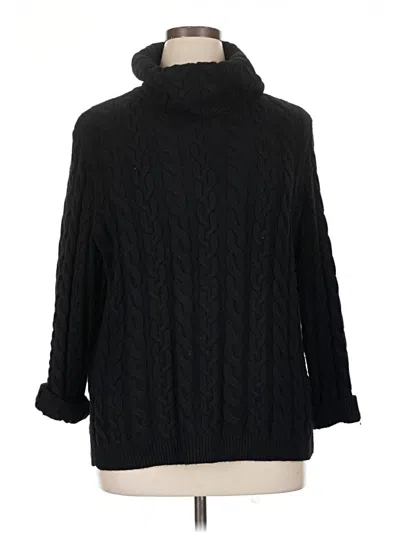Pre-owned Talbots Outlet Turtleneck Sweater In Black