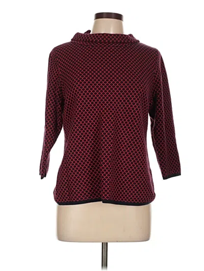 Pre-owned Talbots Outlet Turtleneck Sweater In Burgundy