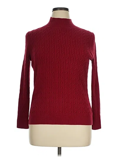 Pre-owned Talbots Outlet Turtleneck Sweater In Burgundy