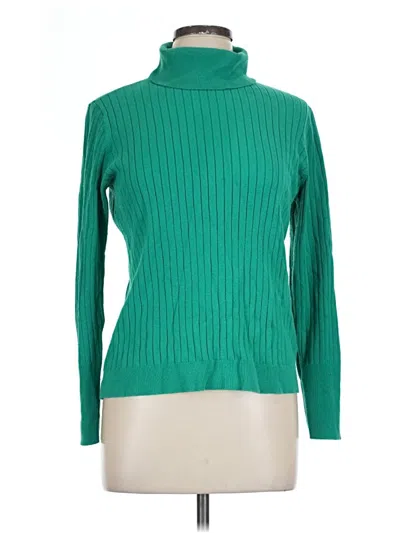 Pre-owned Talbots Outlet Turtleneck Sweater In Green