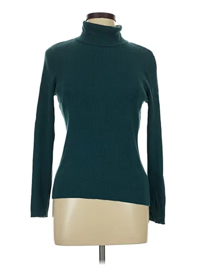 Pre-owned Talbots Outlet Turtleneck Sweater In Teal