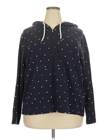 Pre-owned Talbots Outlet Zip Up Hoodie In Blue