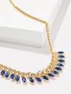 Talbots Oval Crystal Trim Necklace - Blue Majesty/gold - 001  In Gold