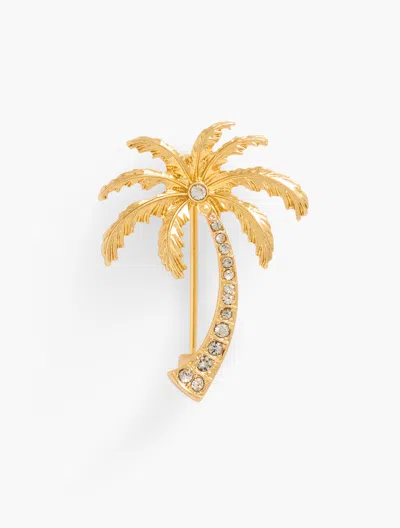 Talbots Palm Tree Brooch - Crystal/gold - 001  In Multi