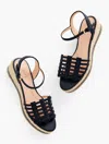 Talbots Pamela Woven Nappa Wedge Sandals - Blue - 11m