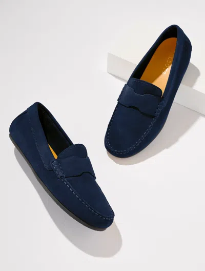 Talbots Parker Suede Moccasins Shoes - Blue - 5m