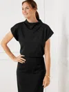 Talbots Passport Ponte Funnel Neck Pullover Sweater - Black - 2x  In Black