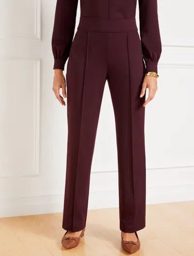 Talbots Passport Ponte Pintuck Wide Leg Pants - Rich Burgundy - 2x  In Rich Burgundy