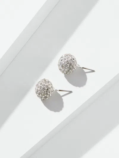 Talbots Pavé Ball Drop Earrings - Clear Crystal/silver - 001  In Clear Crystal,silver
