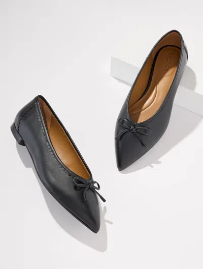 Talbots Payton Nappa Pointed Toe Ballet Flats - Black - 5m