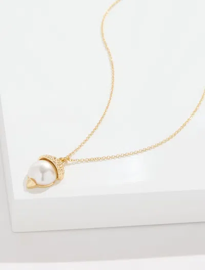 Talbots Pearl Acorn Necklace - Ivory Pearl/gold - 001  In Ivory Pearl,gold