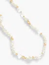 Talbots Pearl & Crystal Beaded Necklace - Ivory Pearl/gold - 001  In Ivory Pearl,gold
