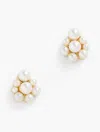 Talbots Pearl Cluster Stud Earrings - Ivory Pearl/gold - 001  In Ivory Pearl,gold