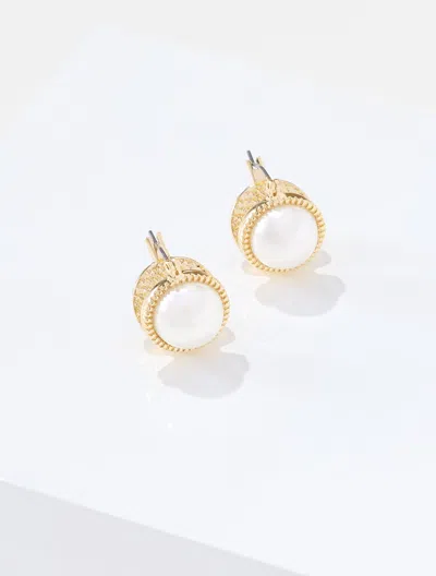 Talbots Pearl Front-back Earrings - Ivory Pearl/gold - 001  In Ivory Pearl,gold