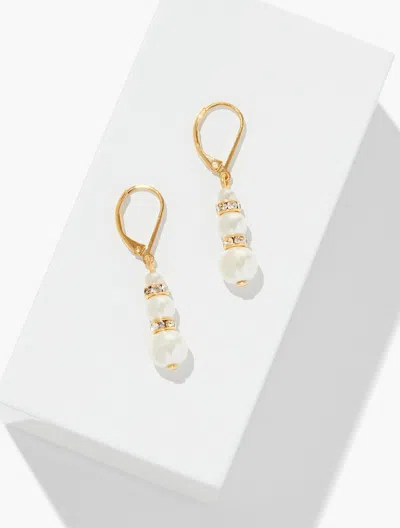 Talbots Pearl Garland Drop Earrings - Ivory Pearl/gold - 001