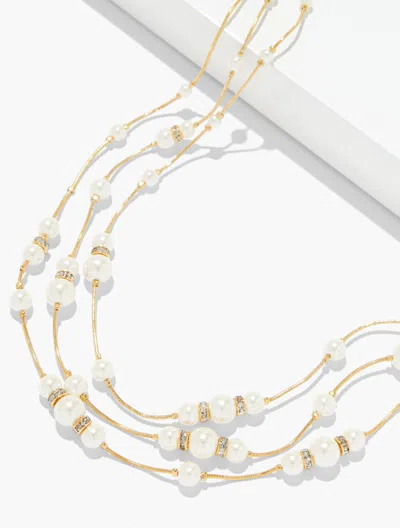 Talbots Pearl Garland Necklace - Ivory Pearl/gold - 001