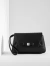 Talbots Pebble Leather Wristlet - Black - 001