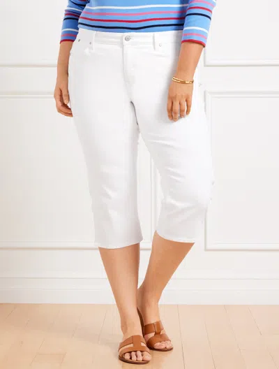 Talbots Plus Size - Pedal Pusher Pants Jeans - White - 22
