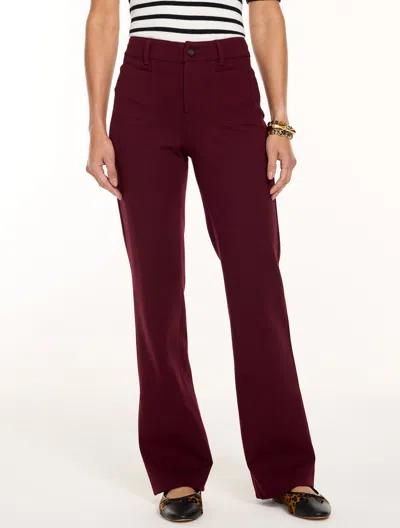 Talbots Perfect Ponte Bootcut Pants - Rich Burgundy - 2