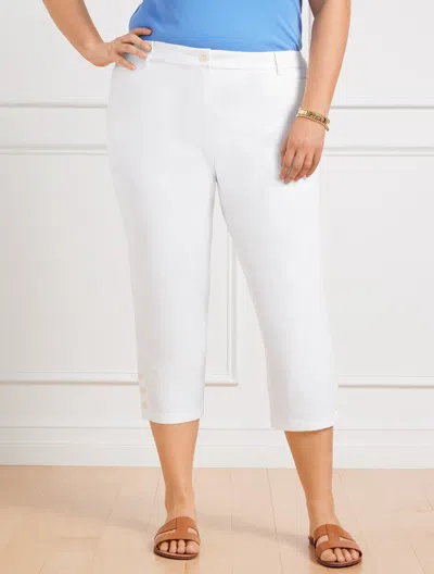 Talbots Perfect Skimmers Pants - Solids - Curvy Fit - White - 20