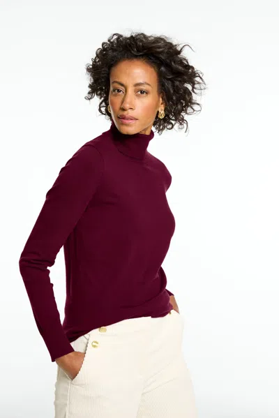 Talbots Perfect Turtleneck Top - Rich Burgundy - Xs