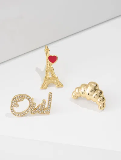 Talbots Perfectly Paris Pin Set - Multi / Gold - 001  In Multi,gold