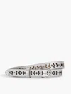Talbots Perforated Pebble Metallic Leather Belt - Silver - Large  In Silver