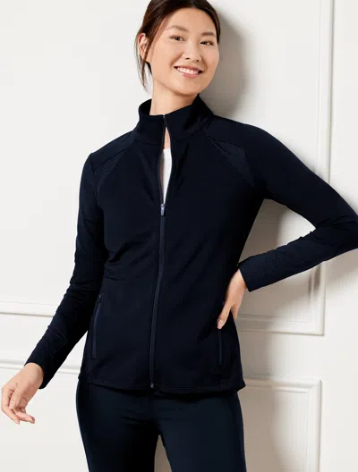 Talbots Performance Interlock Jacket - Blue - Large